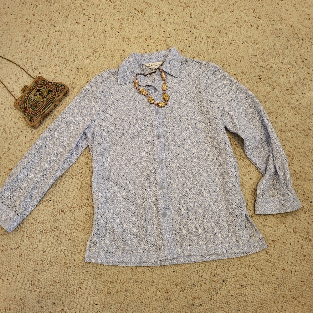 Blast circa 1990s lacey blouse
